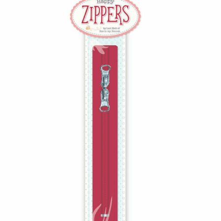 Riley Blake Happy Zippers 16" Red by Lori Holt #ST-30020