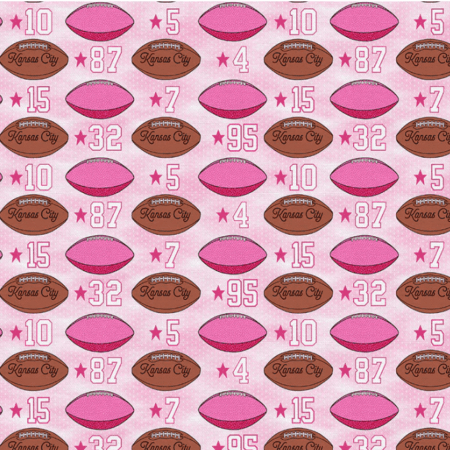 What a Catch KC Football Pink & Gold #120-6510