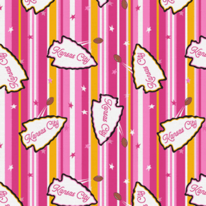 What a Catch KC Spirit Stripe Pink & Gold #120-6509