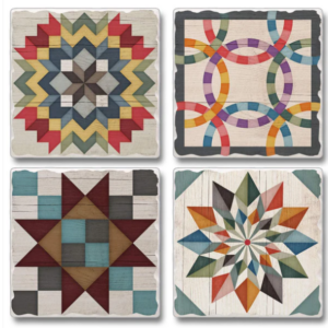 Thirstystone Barn Quilt Signs Tumbled Tile Assorted Coasters