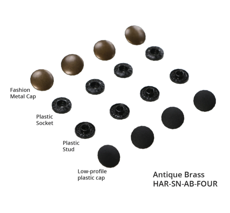 ByAnnie Tool-Free Snaps 4 set Antique Brass