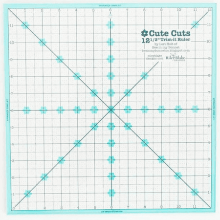 Lori Holt Cute Cuts Trim-It Ruler 12-1/2 x 12-1/2