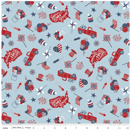 Riley Blake Stars & Stripes Forever Main Sky
