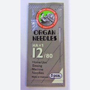Organ Machine Needles 5pk  80/12