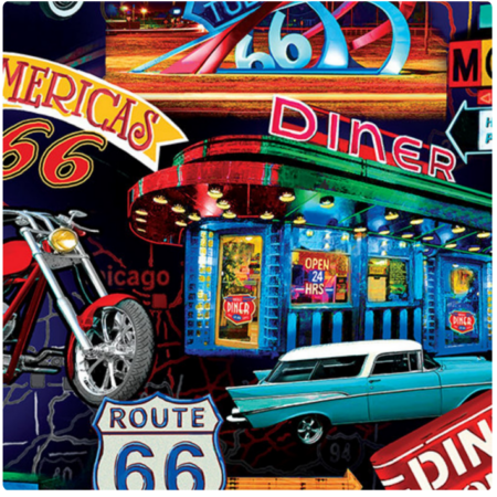 Benartex America's Highway Night Life Multi