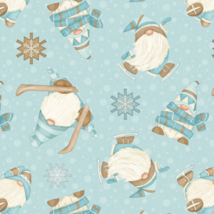 I Love SN'Gnomes Skiing Gnomes Aqua