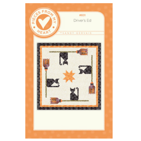 Driver's Ed Halloween Cat Quilt Pattern