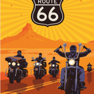 Riley Blake Route 66 Motorcycle 36" Panel