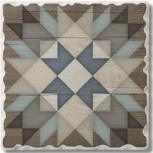 Barn Quilt Starburst-Square Single Coaster