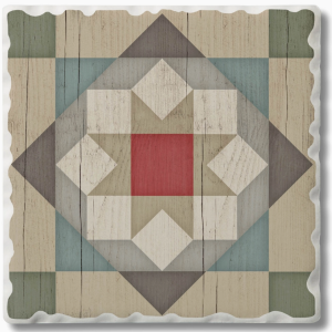 Barn Quilt Barn Star-Square Single Coaster