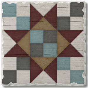 Barn Quilt Friendship Star-Square Single Coaster