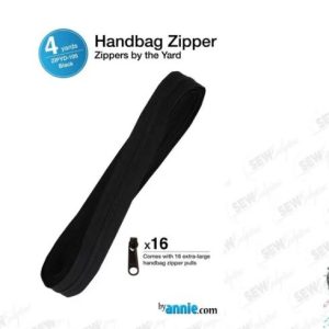 ByAnnie Zippers By the Yard Black