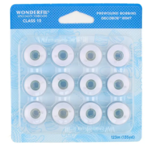 WonderFil DecoBob 80wt Prewound Bobbins White