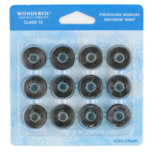 WonderFil DecoBob Prewound Bobbins Black