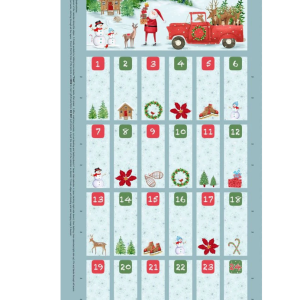 Farmhouse Santa Advent Calendar 24"Panel