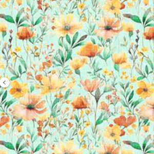 Grace & Charm Main Floral Light Blue Green