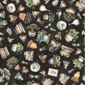 QT Fabrics Home Sweet Home Decor Charcoal