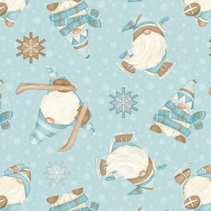 I Love SN'Gnomes Skiing Gnomes Aqua