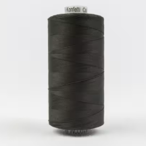 WonderFil Konfetti Solid 50wt Cotton Thread Soft Black