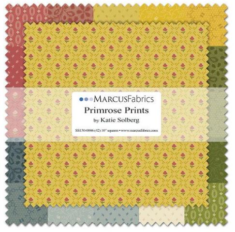 MarcusFabrics Primrose Prints 10″ Squares