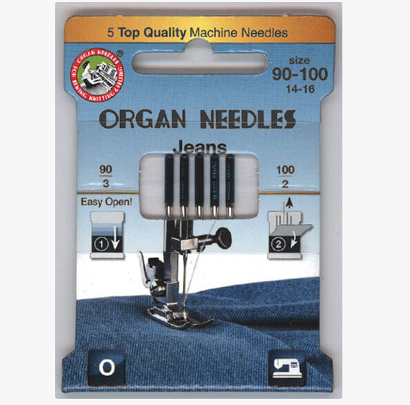 Organ Machine Needles Jeans 90/14 & 100/16