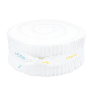 Riley Blake Confetti Cotton Solids White 2.5" Strips