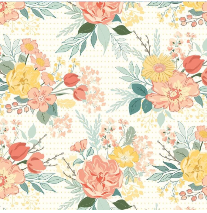 Riley New Beginnings Main Cream Floral 108-Wide