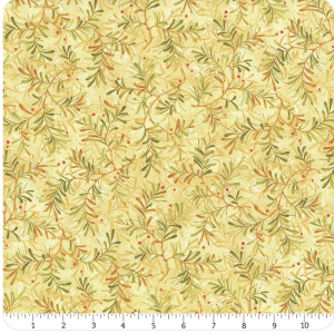 Benartex Star of Wonder Star of Light Pine Boughs Ecru/Moss 108" 17059W-74