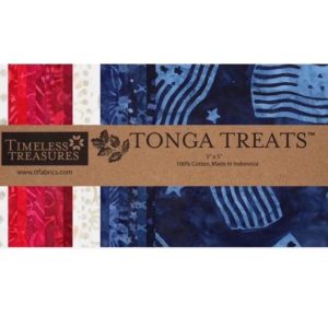 Tonga Treats USA Patriotic Batik Charm Squares