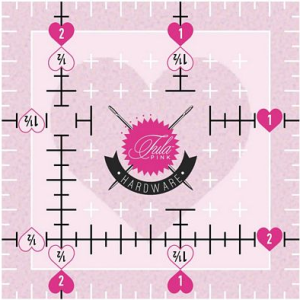 Tula Pink 2.5in x 2.5in Non Slip Heart Ruler