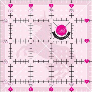 Tula Pink 4.5in x 4.5in Non Slip Unicorn Ruler