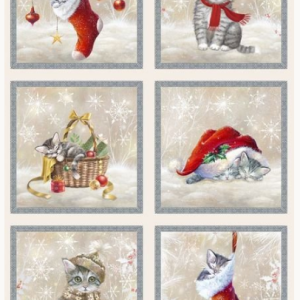 A Purr-Fect Holiday Season Block Panel