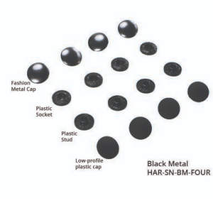 byAnnie Tool-Free Snaps 4 sets Black Metal