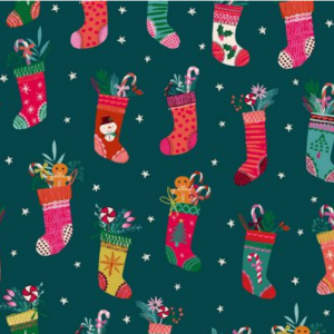 Dashwood Candy Cane Christmas Stockings Teal