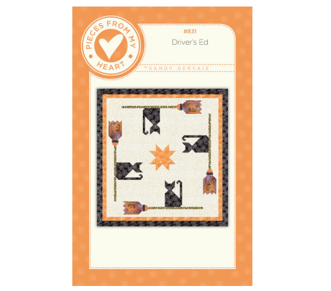 Driver's Ed Halloween Cat Quilt Pattern