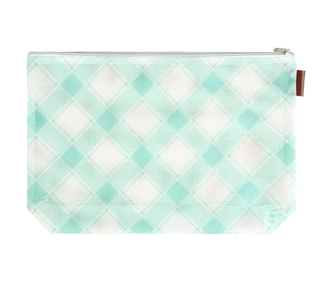 It's Sew Emma Mad for Plaid Lg Project Bag Misty (Mint)