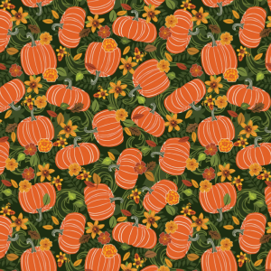 Benartex Gather Together Pumpkin Harvest Green #14462 44