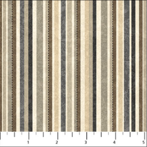 Northcott Stonehenge A Stitch in Time Brown Stripe
