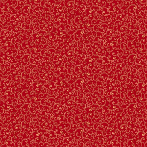 QT Poinsettia Symphony Scroll Red 2600-30300-R