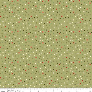Riley Blake Glisten Dots #C16228-Olive