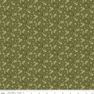 Riley Blake Glisten Holly #C16224-Green
