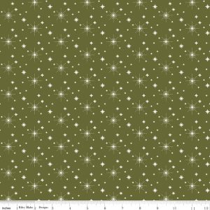 Riley Blake Glisten Stars #C16227-Green