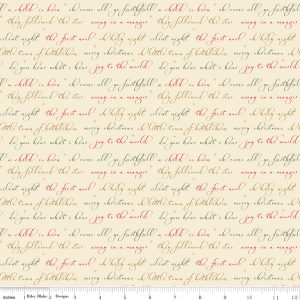 Riley Blake Glisten Text #C16226-Eggnog