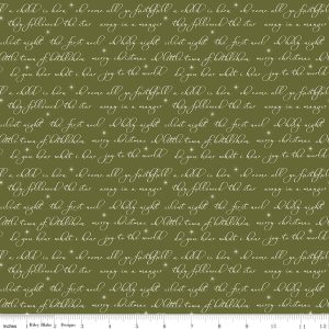 Riley Blake Glisten Text #C16226-Green