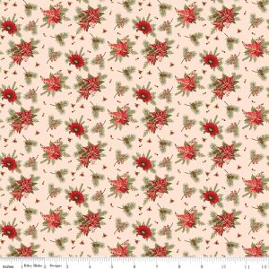 Riley Blake Glisten Floral #C16223-Blush