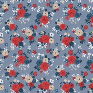 Riley Blake Red, White and True Bouquet Stone