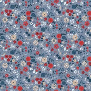 Riley Blake Red, White and True Floral Stone