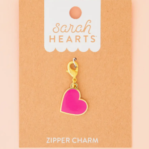 Enamel Heart Zipper Charm