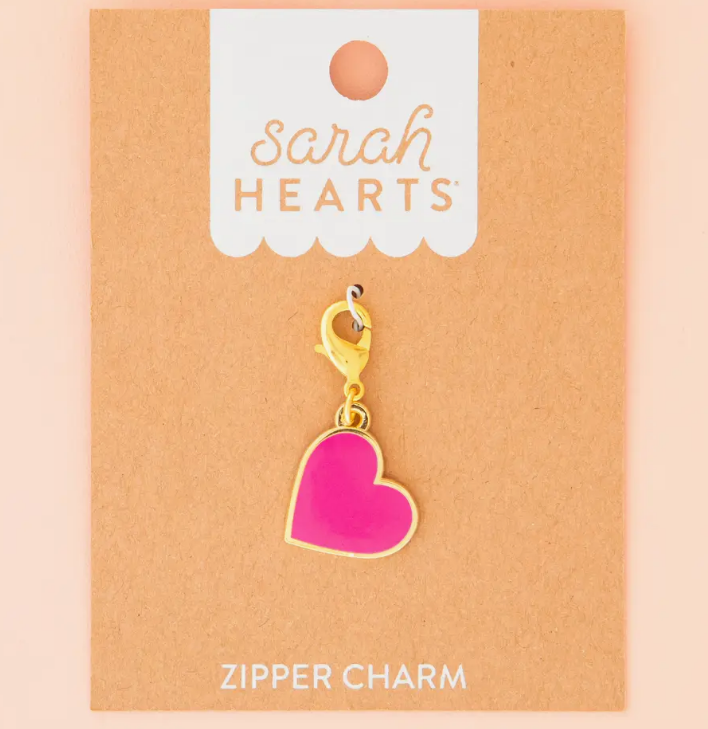 Enamel Heart Zipper Charm