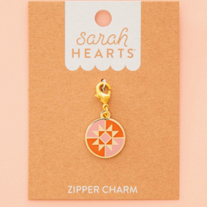 Round Quilt Star Zipper Charm